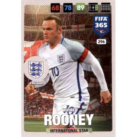 Wayne Rooney England 296 FIFA 365 Adrenalyn XL 2017