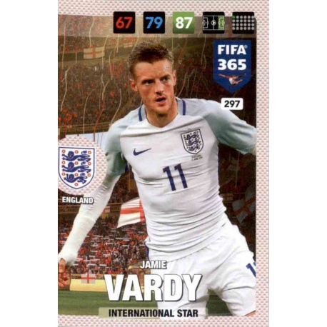 Jamie Vardy England 297 FIFA 365 Adrenalyn XL 2017