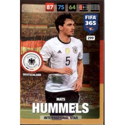 Mats Hummels Germany 299 FIFA 365 Adrenalyn XL 2017