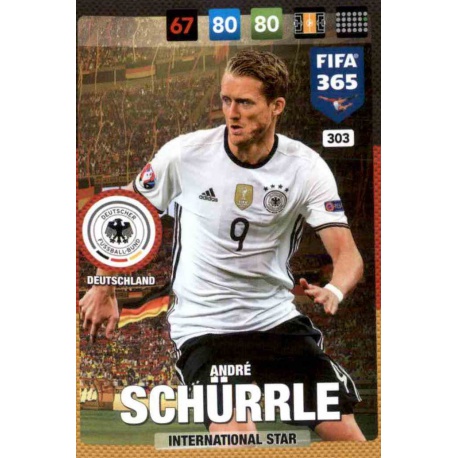 Andre Schürrle Germany 303 FIFA 365 Adrenalyn XL 2017