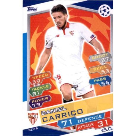 Daniel Carriço Sevilla SEV6 Match Attax Champions 2016-17