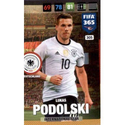 Lukas Podolski Germany 305 FIFA 365 Adrenalyn XL 2017