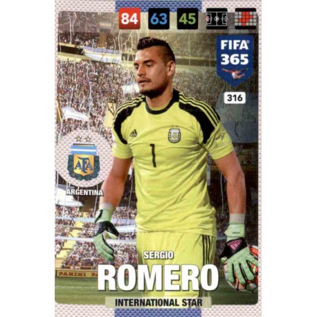 Sergio Romero Argentina 316 FIFA 365 Adrenalyn XL 2017