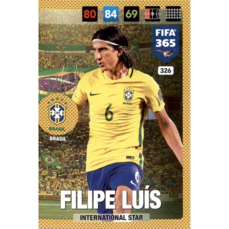 Filipe Luis Brazil 326 FIFA 365 Adrenalyn XL 2017