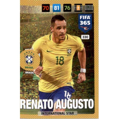 Renato Augusto Brazil 330 FIFA 365 Adrenalyn XL 2017