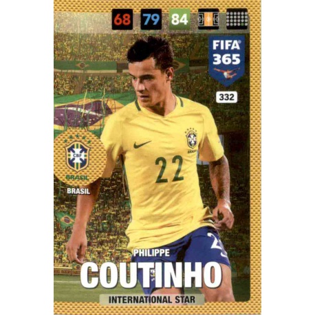 Philippe Coutinho Brazil 332 FIFA 365 Adrenalyn XL 2017