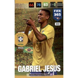 Gabriel Jesus Brazil 333 FIFA 365 Adrenalyn XL 2017