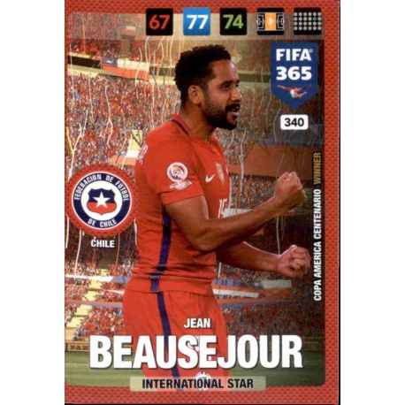 Jean Beausejour Chile 340 FIFA 365 Adrenalyn XL 2017