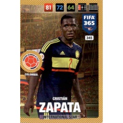 Cristian Zapata Colombia 345 FIFA 365 Adrenalyn XL 2017