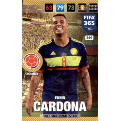 Edwin Cardona Colombia 349 FIFA 365 Adrenalyn XL 2017