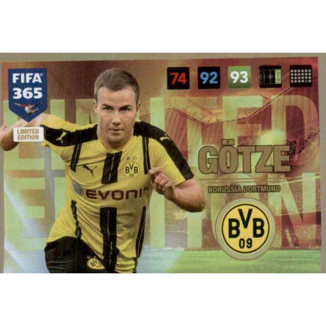 Mario Götze Limited Edition Borussia Dortmund FIFA 365 Adrenalyn XL 2017