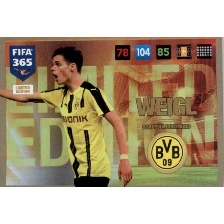 Julian Weigl Limited Edition Borussia Dortmund FIFA 365 Adrenalyn XL 2017