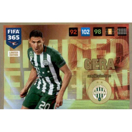 Zoltán Gera Limited Edition Ferencvárosi TC FIFA 365 Adrenalyn XL 2017