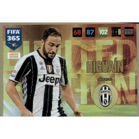 Gonzalo Higuain Limited Edition Juventus FIFA 365 Adrenalyn XL 2017