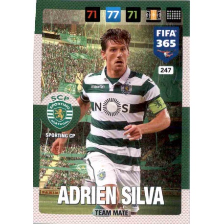 Adrien Silva Sporting CP 247 FIFA 365 Adrenalyn XL 2017 Nordic Edition