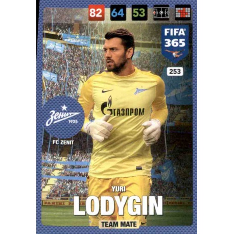 Yuri Lodygin FC Zenit 253 FIFA 365 Adrenalyn XL 2017 Nordic Edition