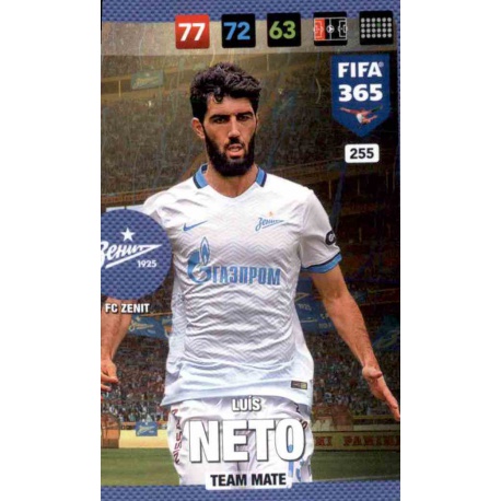 Luis Neto FC Zenit 255 FIFA 365 Adrenalyn XL 2017 Nordic Edition