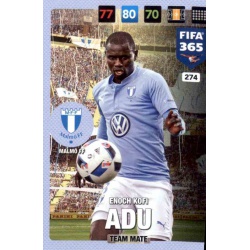 Enoch Kofi Adu Malmö FF 274 FIFA 365 Adrenalyn XL 2017 Nordic Edition