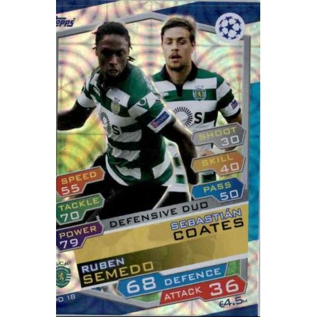 Sticker Trading Card Sebastian Coates Ruben Semedo Of The Sporting Portugal Match Attax Champions 2016 17