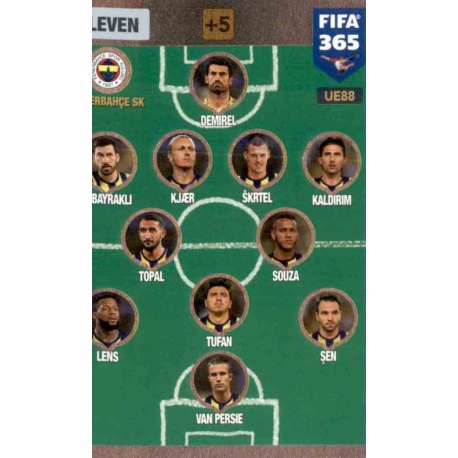 Eleven 4-2-3-1 Fenerbahçe SK UE88 FIFA 365 Adrenalyn XL 2017 Update Edition