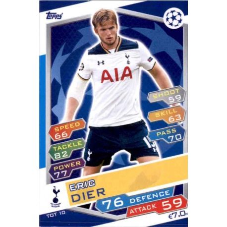 Eric Dier Tottenham Hotspur TOT10 Match Attax Champions 2016-17