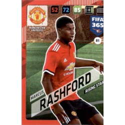 Marcus Rashford Rising Star Manchester United 81 FIFA 365 Adrenalyn XL 2018