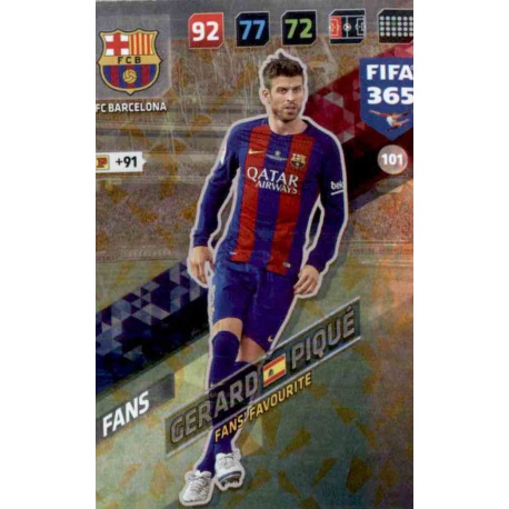 Gerard Piqué Fans Favourite Barcelona 101 FIFA 365 Adrenalyn XL 2018