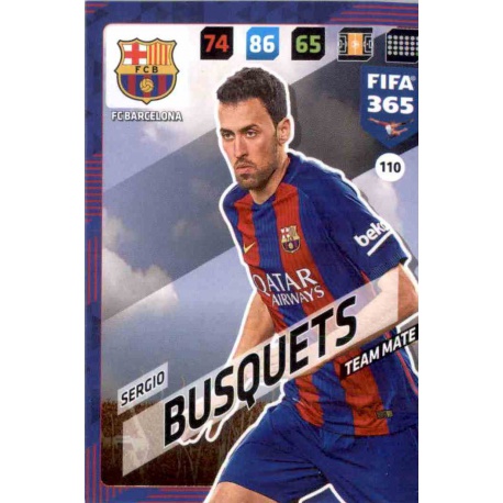 Sergio Busquets Barcelona 110 FIFA 365 Adrenalyn XL 2018