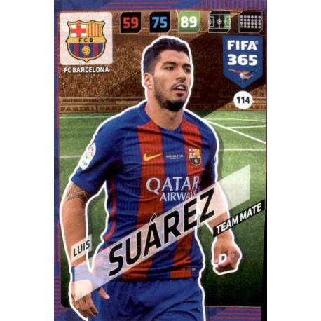 Luis Suárez Barcelona 114 FIFA 365 Adrenalyn XL 2018