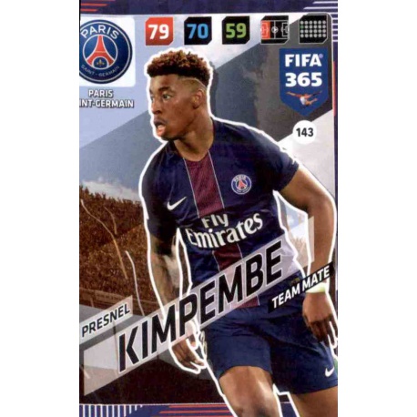 Presnel Kimpembe Paris Saint-Germain 143 FIFA 365 Adrenalyn XL 2018