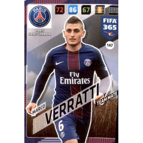 Marco Verratti Paris Saint-Germain 147 FIFA 365 Adrenalyn XL 2018