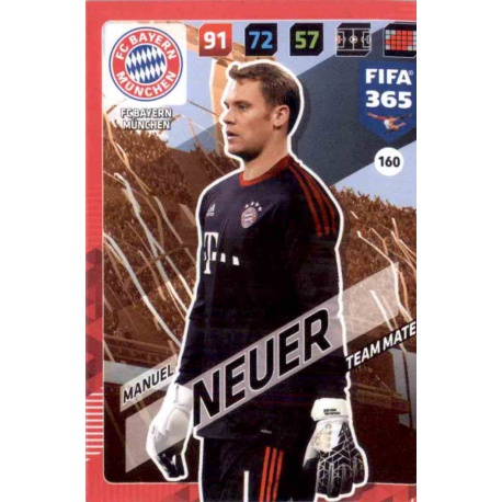 Manuel Neuer Bayern München 160 FIFA 365 Adrenalyn XL 2018