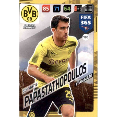 Sokratis Papastathopoulos Borussia Dortmund 180 FIFA 365 Adrenalyn XL 2018