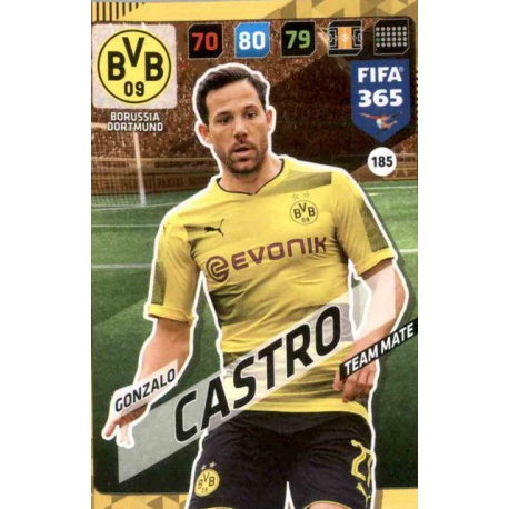 Gonzalo Castro Borussia Dortmund 185 FIFA 365 Adrenalyn XL 2018