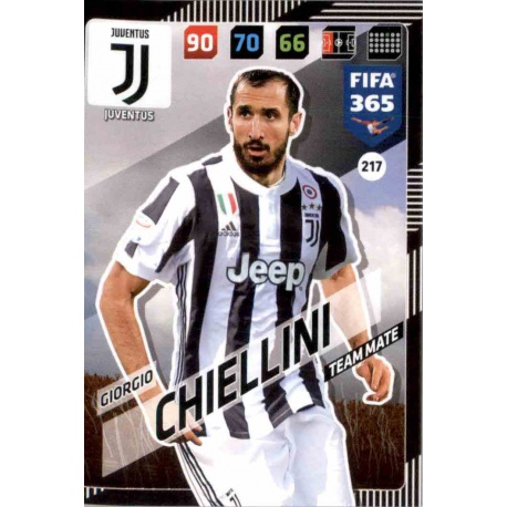 Giorgio Chiellini Juventus 217 FIFA 365 Adrenalyn XL 2018