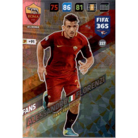 Alessandro Florenzi Fans Favourite AS Roma 227 FIFA 365 Adrenalyn XL 2018