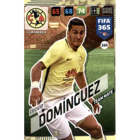 Cecilio Domínguez Club América 260 FIFA 365 Adrenalyn XL 2018