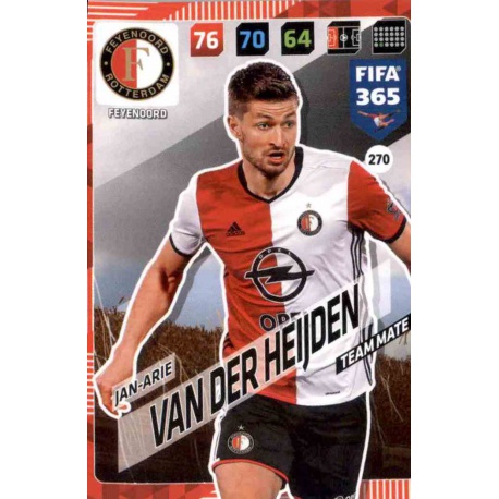 Jan-Arie van der Heijden Feyenoord 270 FIFA 365 Adrenalyn XL 2018