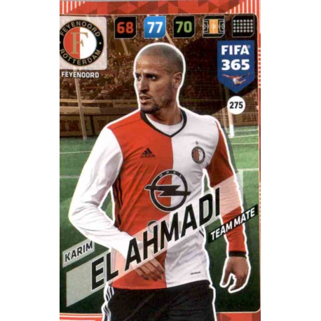 Karim El Ahmadi Feyenoord 275 FIFA 365 Adrenalyn XL 2018