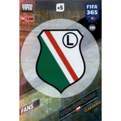 Emblem Legia Warszawa 280 FIFA 365 Adrenalyn XL 2018