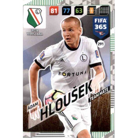 Adam Hloušek Legia Warszawa 291 FIFA 365 Adrenalyn XL 2018