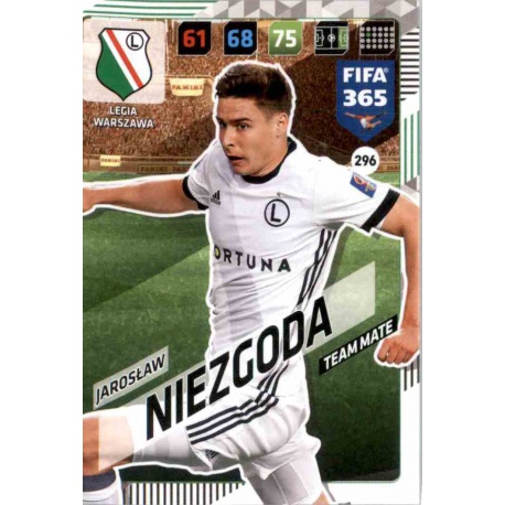 Jarosław Niezgoda Legia Warszawa 296 FIFA 365 Adrenalyn XL 2018