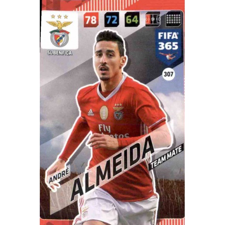 André Almeida SL Benfica 307 FIFA 365 Adrenalyn XL 2018