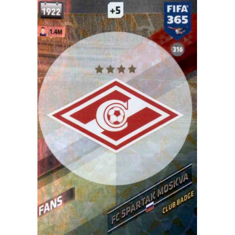 Emblem Spartak Moskva 316 FIFA 365 Adrenalyn XL 2018