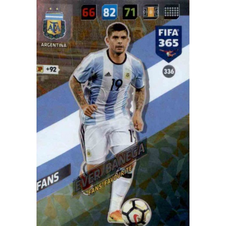 Éver Banega Fans Favourite Argentina 336 FIFA 365 Adrenalyn XL 2018