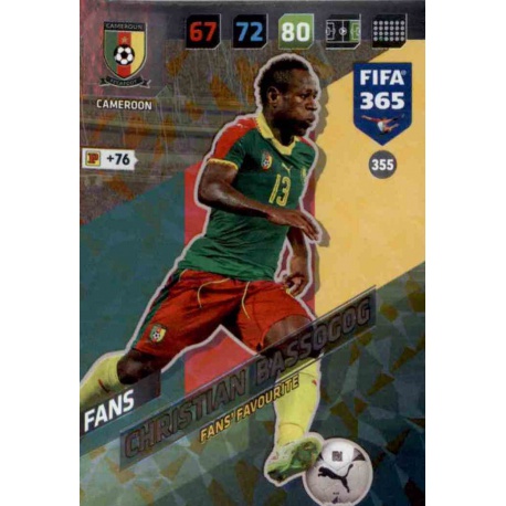 Christian Bassogog Fans Favourite Cameroon 355 FIFA 365 Adrenalyn XL 2018