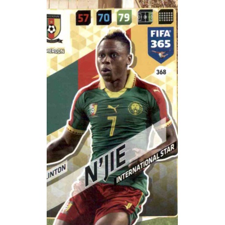 Clinton N'Jie Cameroon 368 FIFA 365 Adrenalyn XL 2018