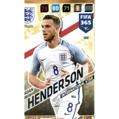 Jordan Henderson England 380 FIFA 365 Adrenalyn XL 2018