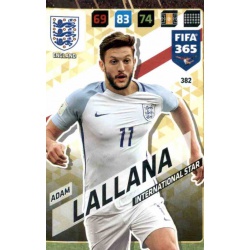 Adam Lallana England 382 FIFA 365 Adrenalyn XL 2018