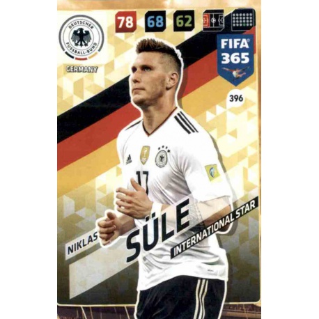 Niklas Süle Germany 396 FIFA 365 Adrenalyn XL 2018